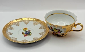 STW Bavaria Germany Teetasse & Untertasse Demitasse Set, Blumen Design Porzellan - Bild 1 von 11