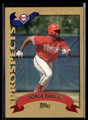 Topps Traded & Rookies Gold 2002 Jorge Padilla RC 0508/2002 Philadelphia Foto 1 de 2