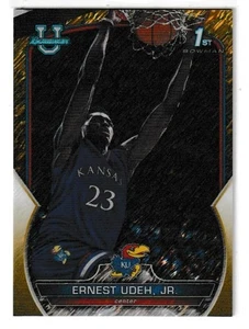 ERNEST UDEH. JR. 2022-23 BOWMAN CHROME UNIVERSITY GOLD SHIMMER REFRACTOR #/50. - Picture 1 of 2
