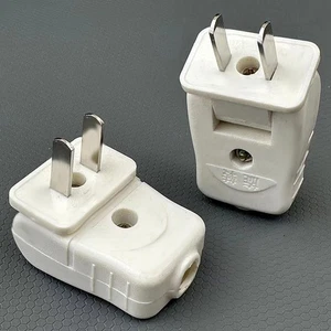 1/5PCS 180 Degree Rotary Power Plug American Connection With Two Flat Foot Joint - Afbeelding 1 van 15