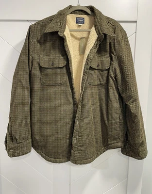 J Crew Sherpa Corduroy Houndstooth Shirt Jacket Sz L NWT - Image 1 of 2