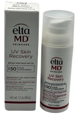 Protector solar facial elta MD UV Skin Recovery FPS 50 1,7 oz protector solar transparente exp. 2/27 Foto 1 de 3