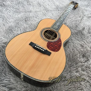 00045 Acoustic Guitar Solid Spruce Top Mahogany Neck 301 EQ + Real Abalone Inlay - Afbeelding 1 van 12