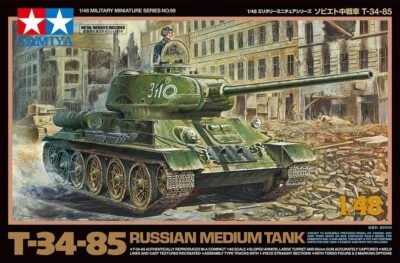 TAMIYA 1:48 KIT CARRO ARMATO RUSSO T-34-85 RUSSIAN MEDIUM TANK ART 32599 - Immagine 1 di 3