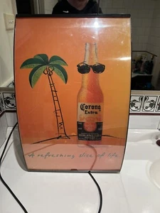 Carona Extra Beer Light Sign Car Man Cave “a Refreshing Slice Of life “ - Picture 1 of 21