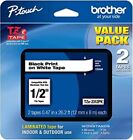 Tze231 Black Print On White Laminated Tape For P-Touch Label Maker Brother