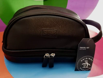 Penguin Munsingwear Para hombres Colgante Artículos de Aseo Viaje Kit de Afeitado Estuche Bolso Negro Foto 1 de 4