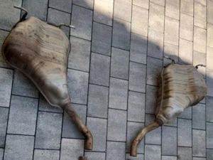 VW Phaeton 3D 3.0 V6 TDI Endtopf Auspuff Endschalldämpfer links rechts Edelstahl - Bild 1 von 16