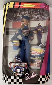 BARBIE 50th Anniversary Nascar, NEW, 1998 Doll Collector’s Edition #20442 - Picture 1 of 8