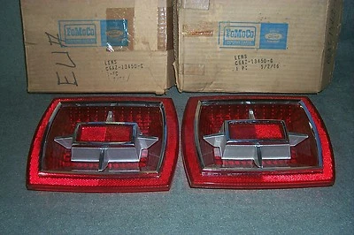 NOS Back Up Light Delete Taillight Lenses 1966 Ford Galaxie XL/7 Litre 427/428  - Image 1 of 4