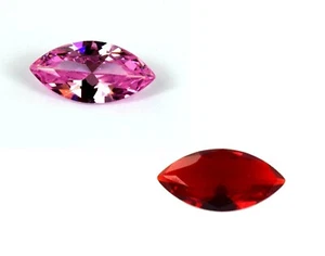 Marquise 4.85 Ct Ruby & Pink Sapphire Natural Gemstone Pair Certified AD2020 - Picture 1 of 6