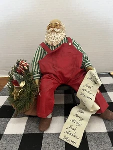 /Vintage/Santa Claus /Paper Mache /Sleeping On Chair /Naughty Nice List/ - Picture 1 of 15