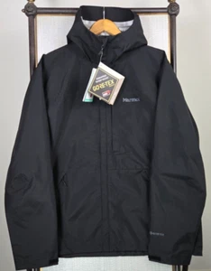 MARMOT GORE TEX NEW $250 Mens Size 2XL Waterproof Hooded Jacket Black Shell - Picture 1 of 19