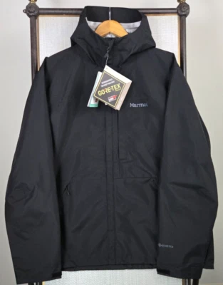 MARMOT GORE TEX NEW $250 Mens Size 2XL Waterproof Hooded Jacket Black Shell - Image 1 of 4