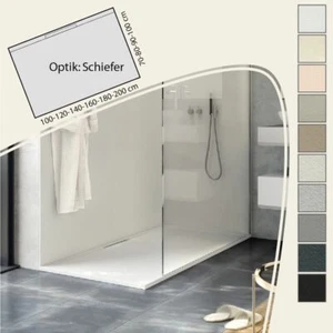 Duschwanne TRACE aus Mineralguss von 100x70 cm bis 200x100 cm - Bild 1 von 9