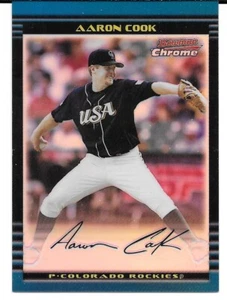 2002 Chrome Draft Refractors #BDP122 Aaron Cook RC (Rockies)/300 - Picture 1 of 1
