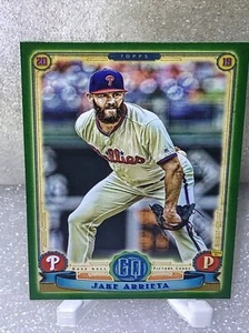 2019 Topps Gypsy Queen Green 31 Jake Arrieta Baseball Card Philadelphia Phillies - Picture 1 of 2