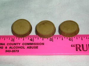 3 Tan Plastic Knobs  - For 1/4 inch half Shaft - Picture 1 of 4