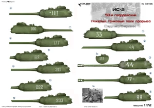 cd72106/ Colibri Decals - Schwere Panzer IS-2 – Rote Armee - 1:72 - TOPP DECALS - Picture 1 of 1