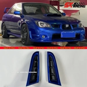 Blue Front Bumper Side Air Vent Cover 2PCS Fits Subaru Impreza WRX STI 2006-2007 - Imagen 1 de 21