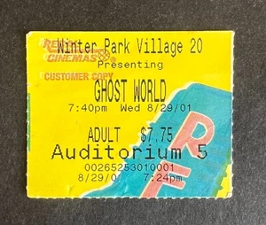 Boleto de película Daniel Clowes Ghost World 2001 29/08/01 - Imagen 1 de 1