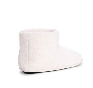 Muk Luks Damen Chevron Cozy Bootie Hausschuhe Elfenbein Kunstfell versch. Größen NEU - Bild 1 von 11