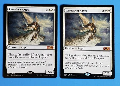 2x Baneslayer Angel Creature Plains Core Set 2021 Mythic Rare Mtg Magic Card 6 - Image 1 of 2