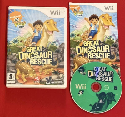 Go Diego Go Great Dinosaur Rescue - Nintendo Wii - PAL - TESTED - Image 1 of 4