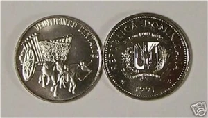 DOMINICAN REPUBLIC 1991 25 CENTAVOS KM71.1 UNCIRCULATED COIN - Picture 1 of 1