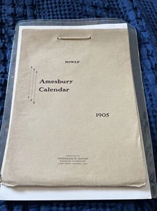 1905 Amesbury Massachusetts Calendar John Whittier by Howes’ Photo Postcard - Picture 1 of 17