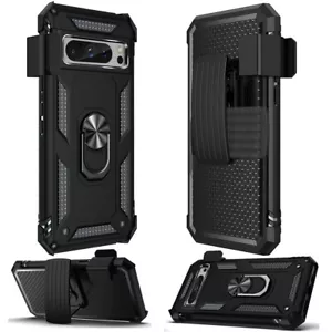 Per Google Pixel 9 Pro XL 6,8 pollici custodia robusta supporto magnetico fondina clip - Foto 1 di 3