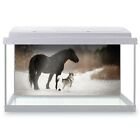 Fish Tank Background 90x45cm - Percheron Horse Alaskan Malamute Dog  #46016