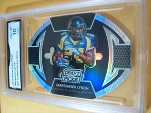 MARSHAWN LYNCH CAL 2016 PRIZM DRAFT PICKS FOOTBALL DIE-CUT PRIZM # 27 GRADED 10 - Picture 1 of 1