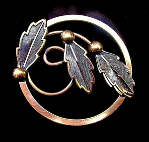 VINTAGE 1950'S MODERNIST COPPER BROOCH BY BELL TRADING COMPANY - NEW MEXICO - Picture 1 of 3