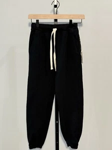 ELECTRIC & ROSE BLACK TEXTURED KNIT DRAWSTRING JOGGER LOUNGE SWEATPANTS PANTS XS - Picture 1 of 5