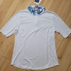 Tommy Bahama Golf Poloshirt Größe L weiß Damen  - Bild 1 von 9