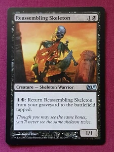 Magic The Gathering 2011 CORE SET M11 REASSEMBLING SKELETON black card MTG - Picture 1 of 2