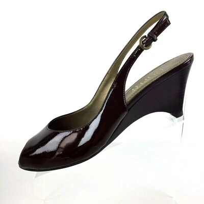 Franco Sarto Blaze W 7,5 M Marrón Charol Cordones Punta abierta Tacón de cuña Foto 1 de 4