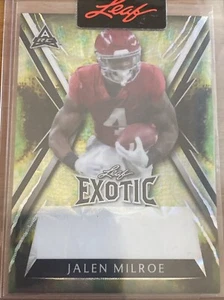 Jalen Milroe 1/1 2023 Leaf Exotic Pre-Production Peacock Proof Alabama 1 Of 1 - Picture 1 of 2