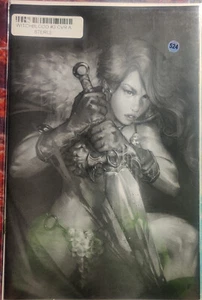 Red Sonja #1 OSHred Webstore variante vergine bianco e nero - Foto 1 di 3
