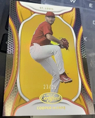 Cooper Hjerpe 2023 Chronicles Certified Mirror GOLD 23/25 Rookie CARDINALS #11 - Image 1 of 3