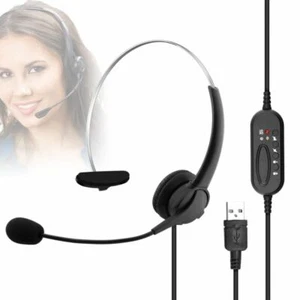 Usb Earphones Handsfree Headphones Headset For Gaming Computer Headset Business - Picture 1 of 12