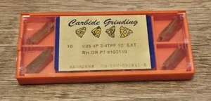 (10 Pcs) CARBIDE GRINDING Carbide Threading Insert V85 4P 3/4 TPF 10 EXT RH P7 - Picture 1 of 1