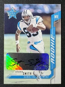 STEVE SMITH AUTO 2001 Leaf Rookie Stars Carolina PANTHERS Short Print SP #233 RC - Photo 1 sur 2