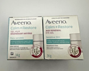 New 2X! Aveeno Calm + Restore Age Renewal Eye Gel (0.5Fl/14Ml) Exp 2026 - Picture 1 of 4