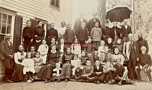 Antik 1898 Kabinett Foto Lake George Gruppe Menschen J.A. Thatcher alle identifiziert - Bild 1 von 4