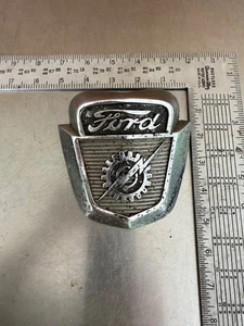 Ford Hood Emblem Chrome 1953-56 F-100 VINTAGE ORIGINAL No,2 - Picture 1 of 8