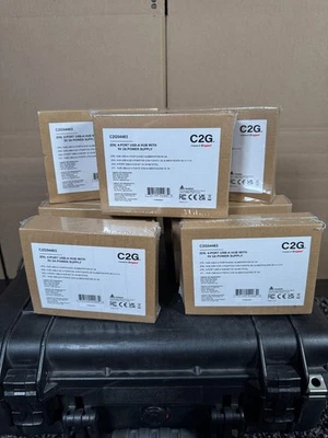 Concentrador C2G 4 puertos USB2.0 tipo A con fuente de alimentación C2G54463 9x cables disponibles 2 Go Foto 1 de 4