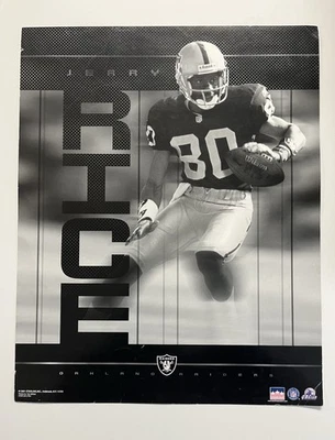 Oakland Raiders Jerry Rice Vintage Original 20 x  16 POSTER Ex - Image 1 of 2