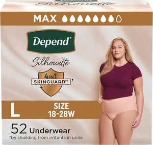 Depend Silhouette Windeln für Erwachsene, Inkontinenz & Wochenbett Large (rosa), rosa  - Bild 1 von 9